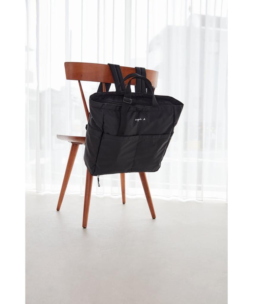 Tasche Elterntasche 2way Tote Bag Rucksack AC12 E BAG Schwarz [Agnès B] Mutter Damen Herren