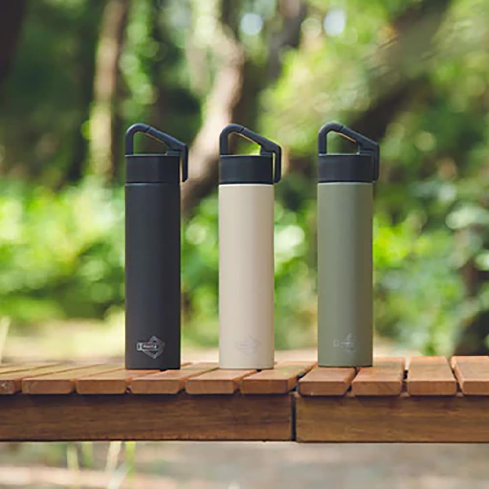 POKETLE HANG Stainless Steel Water Bottle with Handle (Coyote Beige, 180ml)