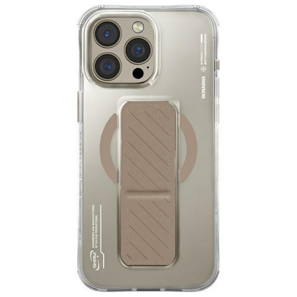 Skinarma Etui Axon Iphone 16 Pro Max     6.9 Magnetic Charging + Grip Stand Szampański/Champagne