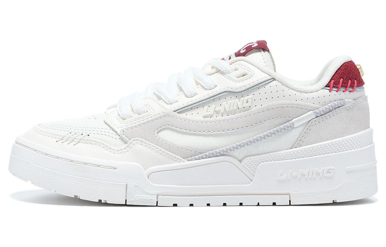 Li Ning 001 BTC Prm Износостойкие Дышащие Низкие Кеды для Скейтборда Женские Бело-Серые AGCT004-3 35.5