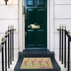 Pink Flamingos Welcome Door Mat,Rubber Doormat Funny Entrance,Non-Slip Floor Mat Kitchen,Dog Mat