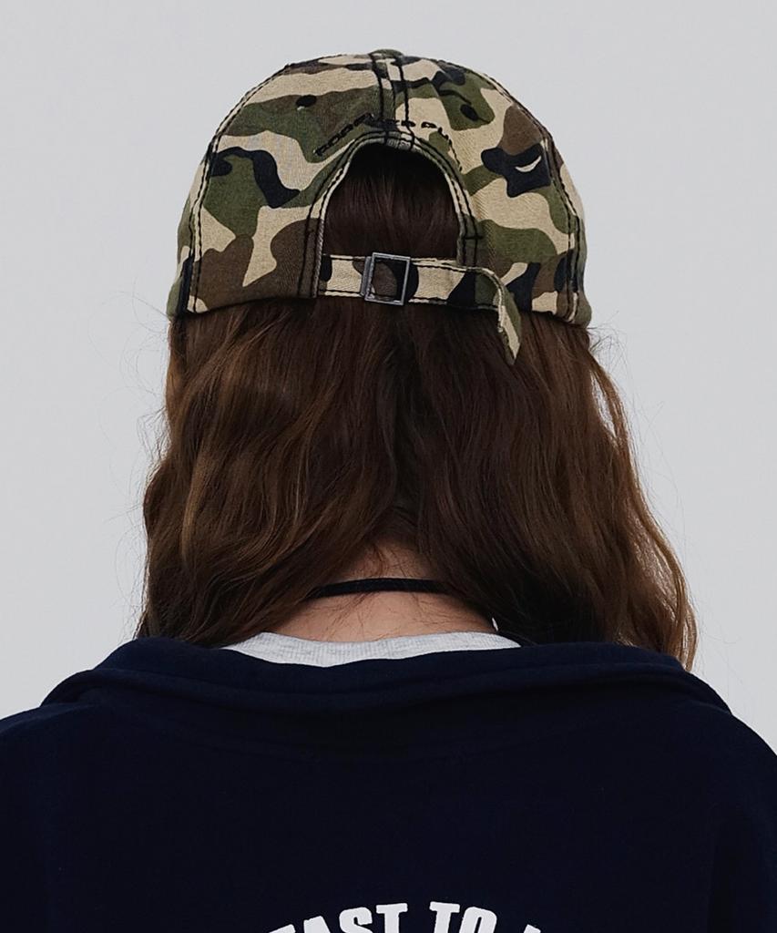 KEEMHII Camo Washed Devil Ball Cap - [Khaki]