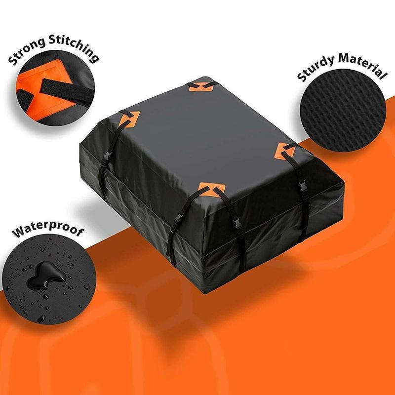 Cross-Border 420D Waterproof Car Roof Rack Cover, Dustproof and UV Resistant Oxford Cloth with Buckle System.