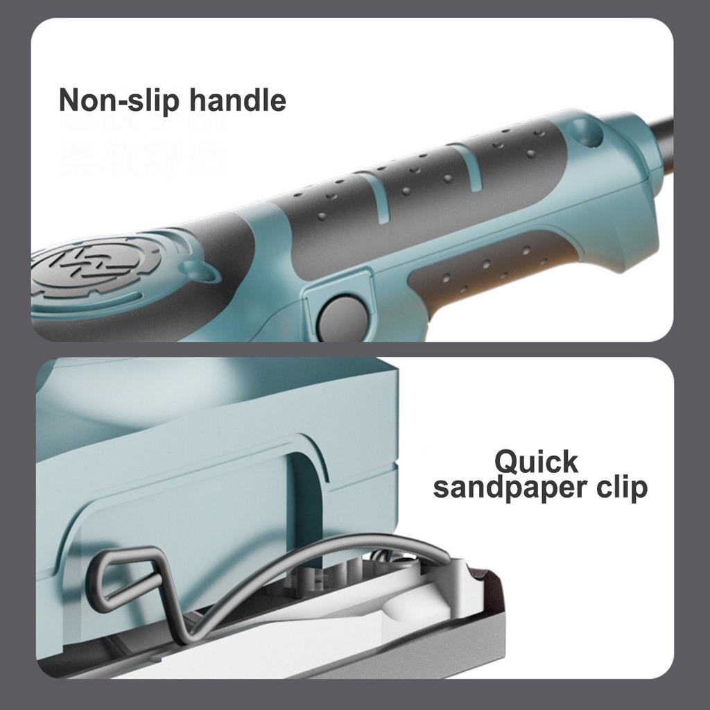 14000r/min Professional Electric Sander Metal Wood Drywall Sander Grinding Polishing Machine Strong Torque Motor W/ 5 Sandpaper 220V