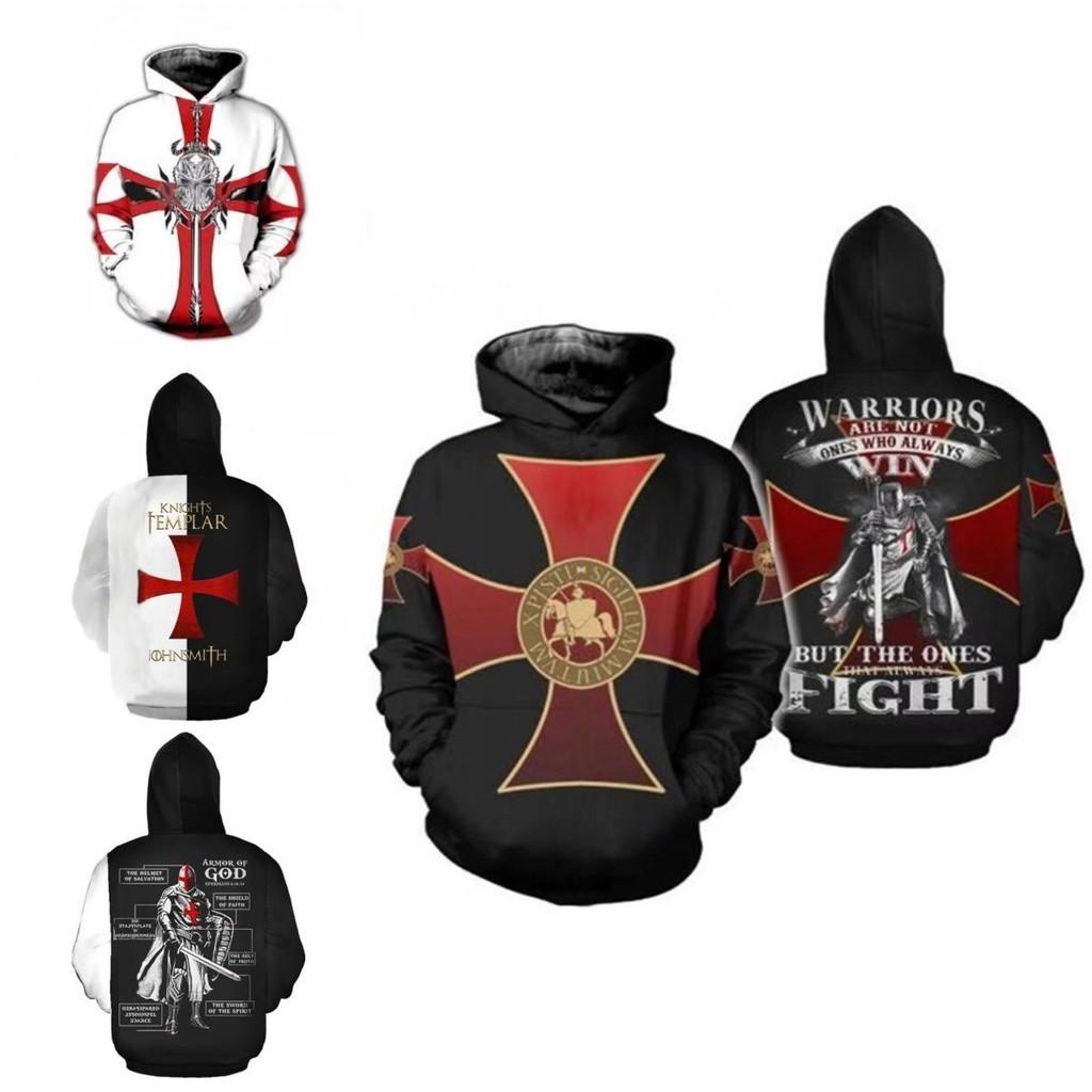 Cross Knight Cosplay Sweatshirt Soft Comfortable Unisex 3d Printed Hoodie Jacket For Medieval Style