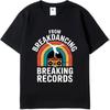 Soft Cotton Tee Workout For Him Crew Neck Tshirt Oversized From Breakdancing To Breaking Records Hiphop For Man Teeshirt