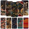 African Style Fabric Pattern Phone Case For Samsung Galaxy A52 A32 A22 A12 A02S A50S A30S A51 A31 AA71 Note 20 Ultra 10 S10 Plus
