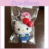 Kt Cat Plush Keychain With Leopard Print And Bow For Bag Decor