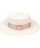 White Ivory Line Panama Hat