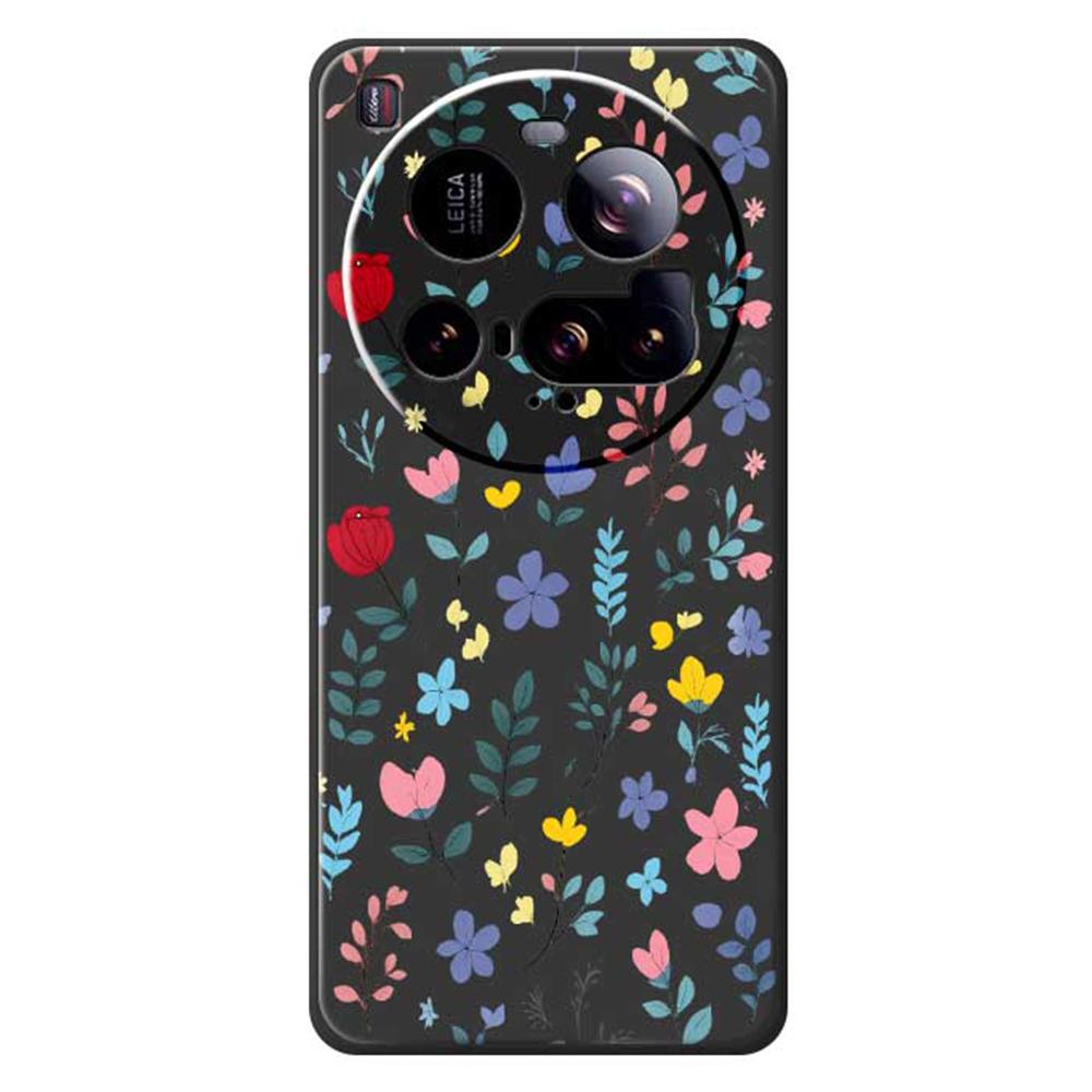 Für Xiaomi 15 Ultra Hülle Bunter Blumenzweige Musterdruck Gerade Kante TPU Handy-Rückseite