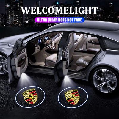 Car Door LED HD Welcome Courtesy Shadow Projector Lamp Logo Light For Carrera Cayenne Panamera Macan Boxster Car Decal