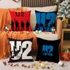 Rock Band U-U2 Cool Pillow Case Printing Pillowcase Living Room Sofa Cushion Cover Bedroom Room Decor
