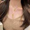 Vintage Iris Wand Snake Necklace Elegant Minimalist Fairy Butterfly Moon Necklace for Women