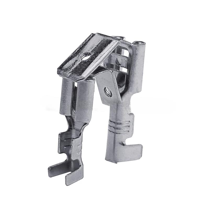 6.3mm 4.8mm Sangle anti-retour Fiche auto-bloquante Terminal à ressort serti à froid Fil Joint en cuivre DJ6212-4.8B DJ6212-6.3B