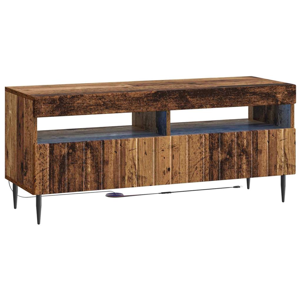 3 Piece LED TV Cabinet ZWOLLE Reclaimed Wood Engineered Wood