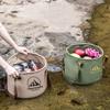 Portable Folding Water Bucket for Travel and Camping - Large Capacity Basin for Washing Clothes, Vegetables, and More