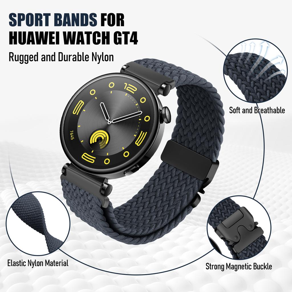 18mm 22mm Pasek spadochronowy do HUAWEI Watch GT 4/5/Pro 46mm 42mm 41mm pleciony nylonowy Bransoleta correa HUAWEI Watch 4 gt5 pro Paski