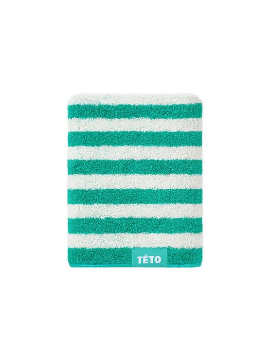 TETO 1P Striped Emerald Supima Towel 230g Emerald 230g