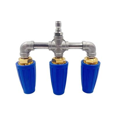 Triple Turbos Nozzle with 360°Rotation for Pressure Washers Robusts Cleaning Nozzle Reliable Helper for Cleaning Work