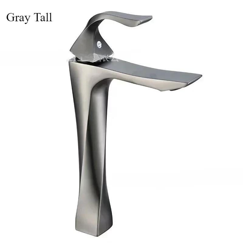 Hot and Cold Water Tap Single Handle Bathroom Faucet Nordic Basin Faucet Golden Chrome Single Hole Water Mixing Tap Deck Mounted