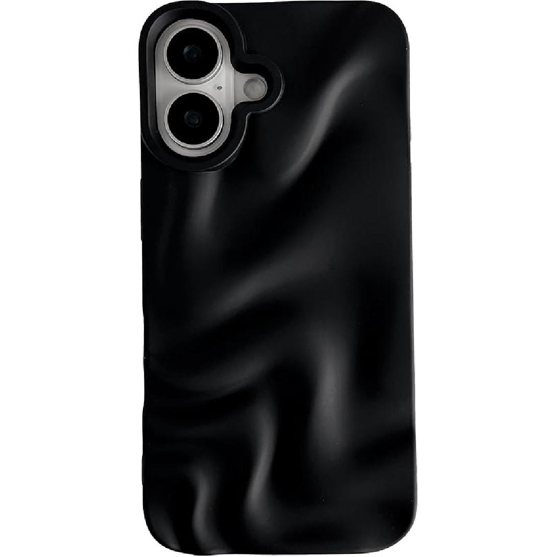 Caseative for iPhone 16 Case,Water Ripple Pattern Wave Phone Case (Pink)