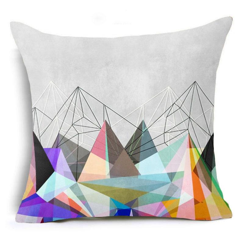 Blaue Farbe Geometrische Streifen Muster Nordische Kissenhülle Kissen Einfaches Modell Haus Polyester Kissen Sofakissenbezug Qualität