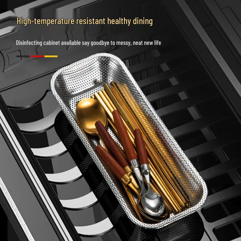 Zhaoran 304 Edelstahl Essstäbchenhalter mit Abtropffunktion & Desinfektion