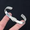 Birthday Gift For Her Natural K2 Jasper Bangle Leaf Adjustable 925 Silver