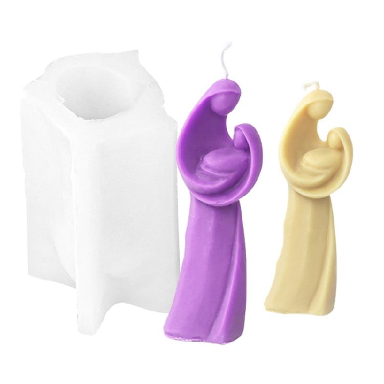 Birth of Jesuss Candle Silicone Mould DIY Nativity Scene Candle Resin Mold Decor