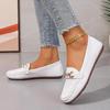 Damen Casual Slip On Mary Jane Schuhe Frühling Herbst Neue Mode Runde Zehe Einfarbig Weiche Sohle Flache Loafer Zapatos De Mujer