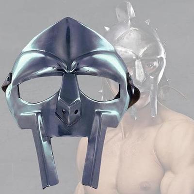 MF Doom Gladiatoransiktsmask Fantasyfest Kostym Romerska Gladiators Arena Maximus Hjälm