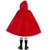 Kids Girls Santa Claus Xmas Red Hooded Dress Cloak Sets Children Christmas New Year Cosplay Costumes Kindergarten Performance Role Play Outfit