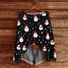 Women's Round Neck Lightweight Sweater Casual Long Sleeve Christmas Print Knit Pullover.