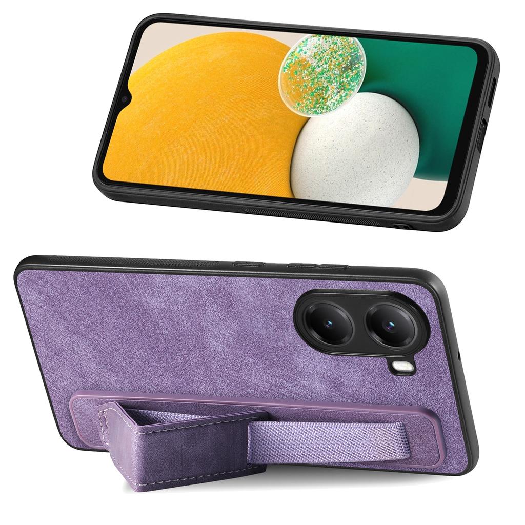 For Xiaomi Poco X7 Pro 5G/Xiaomi Redmi Turbo 4 5G Case with Wristband Kickstand Leather + TPU Phone Cover