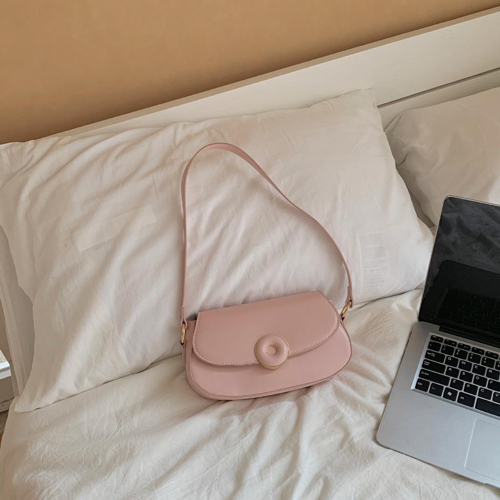 New Style Bag for Women's Niche Design Shoulder Bag Simple Underarm Bag Saddle Bag