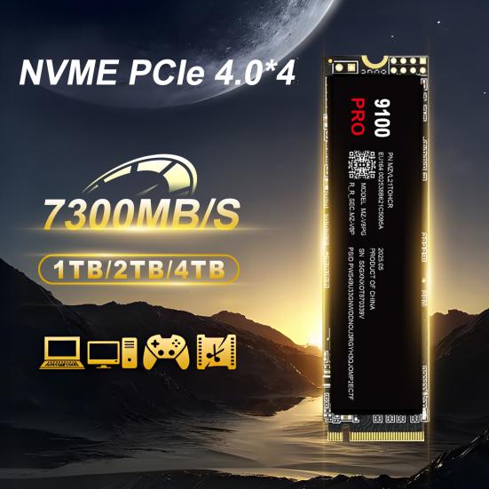 9100 PRO M.2 SSD PCIe 4.0 NVMe TLC SSD High Transfer Speed 1TB/2TB/4TB Internal Solid State Drive for Gamer Technician