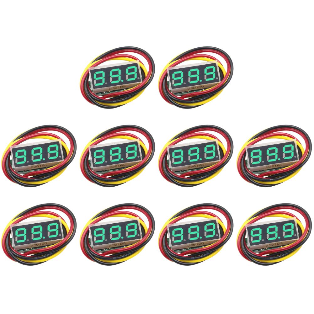 5/10PCS Digital Voltmeter DC 0-100V Mini Voltage Tester LED Screen Digital Voltage Tester Mini DC Voltmeter Measurement Tools