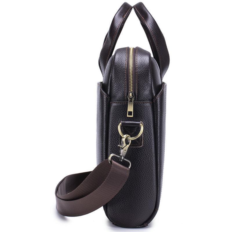 2026 Business Genuine Leather Briefcase for Men, Top Grain Leather Handheld Business Bag, Travel Commute Laptop Office Bag