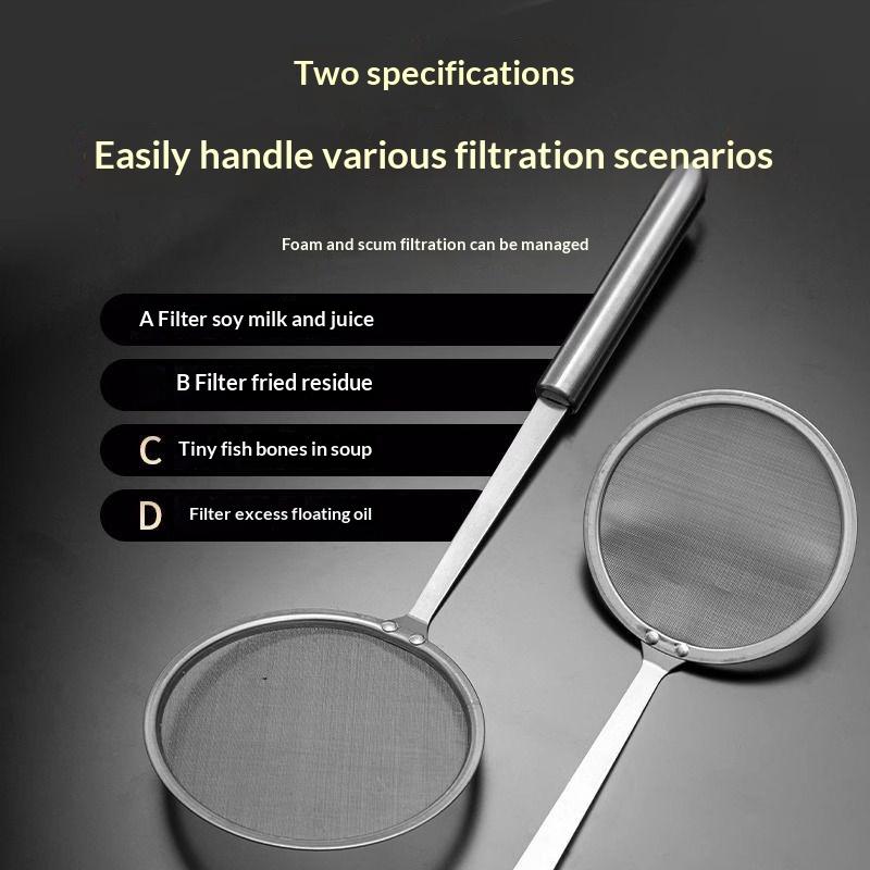 304 Stainless Steel Fine Mesh Strainer 100 Mesh Super Dense Handheld Sifter for Kitchen Food Juice Tea Filter