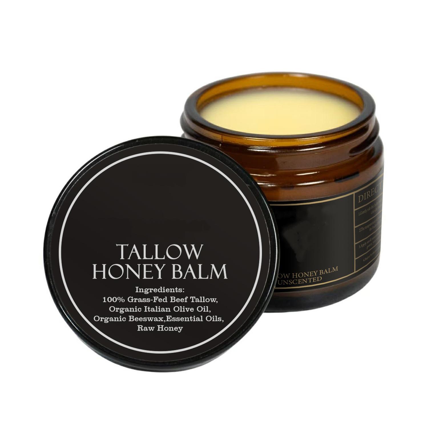 Unscented Honey Beef Tallow Balm - 48-Hour Shipping Honey Balm (Original)