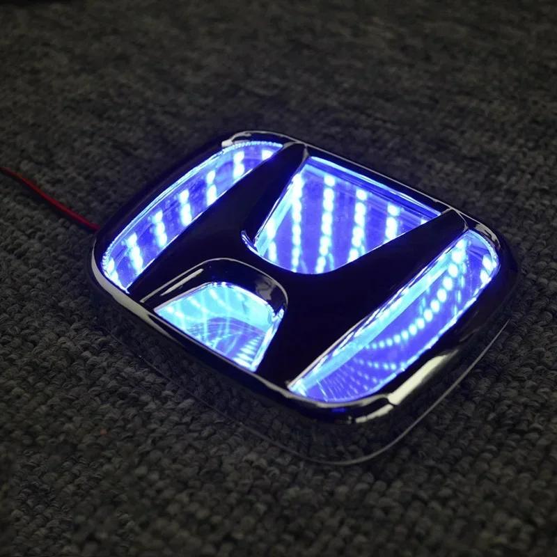 3D Car Light Emblem LED Front Rear Badge Sticker for Honda Civic 2008-2009 Accord 2007 CRV Odyssey New FIT Auto Accessories