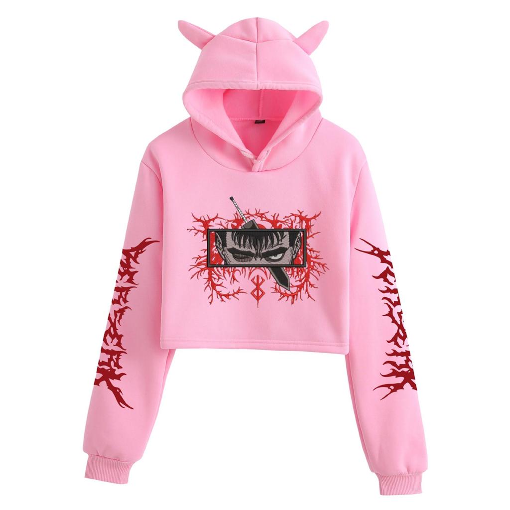 Berserk Anime Cat Ear Hoodie for Women