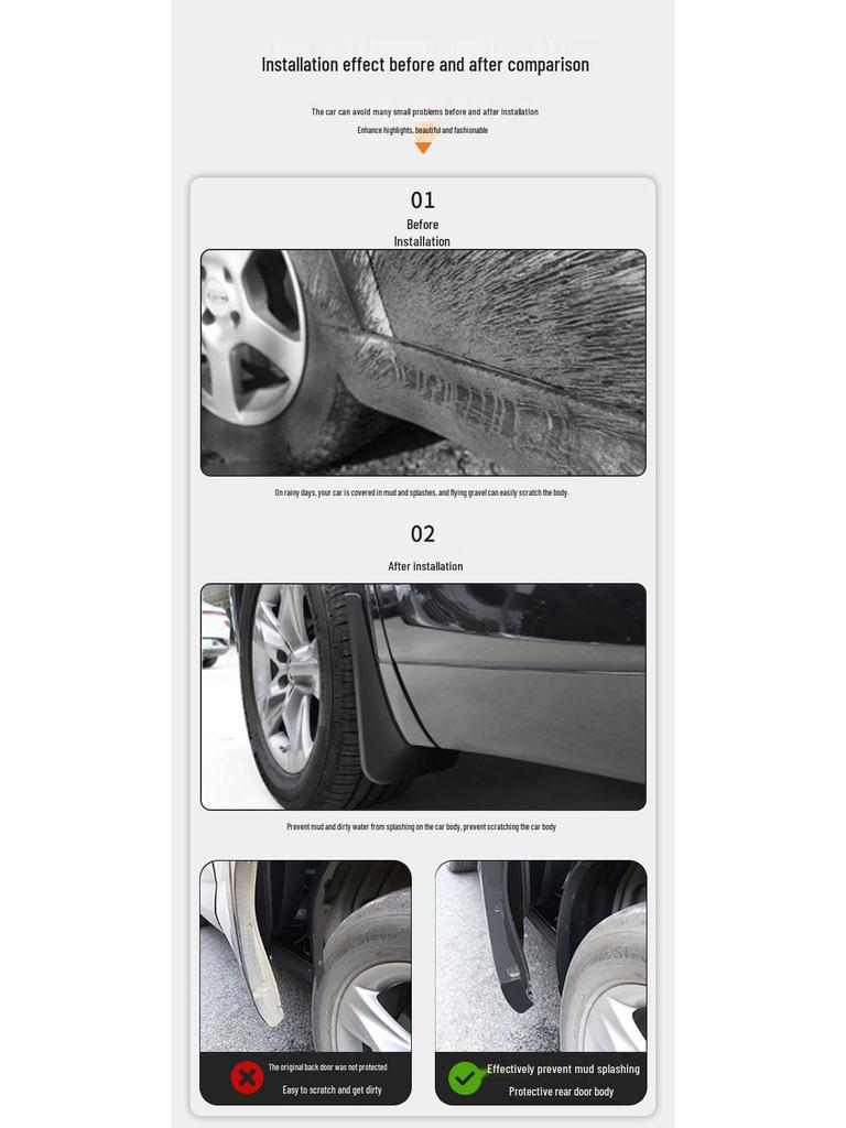 19-24 Geely Bin Yue Coolray Mudguards: Anti-Splash Tire Flaps