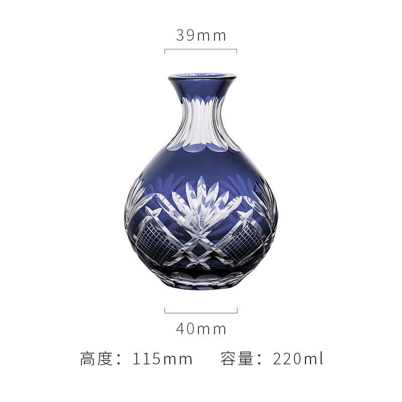 Japanese Edo Kiriko Sake Set Carved Glass Sake Cup And Decanter Luxury Sakeware