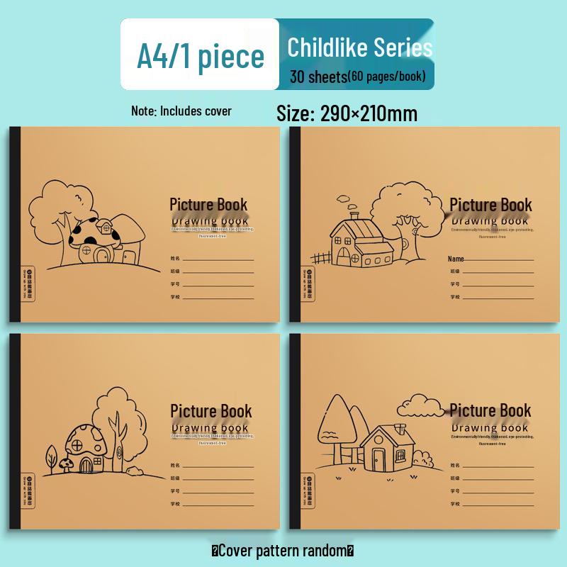 

Extra Thick A4 Sketchbook: Children s Blank Drawing, Painting, & Doodle Pad