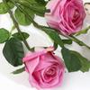 3 Branch Mini Rose Heads Artificial Flower Bouquet Faux Rose Bouquet with Stem for Wedding Party Home Office Floral Arrangement Table Decor