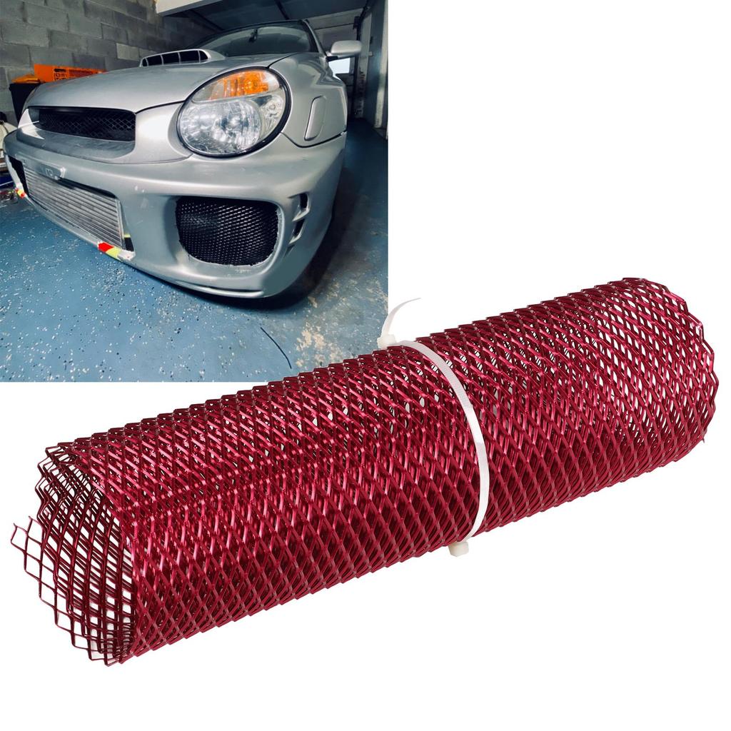 Car Front Center Grid Grille Rhombic Mesh Stable Structure Aluminum Fit for Cars