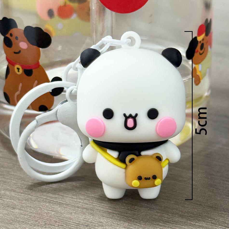 In Stock Panda Bubu And Yier Pendant Dolls Kawaii Toys Cute Cartoon Panda Bear Doll Key Chain Backpack Pendant Couple Gift