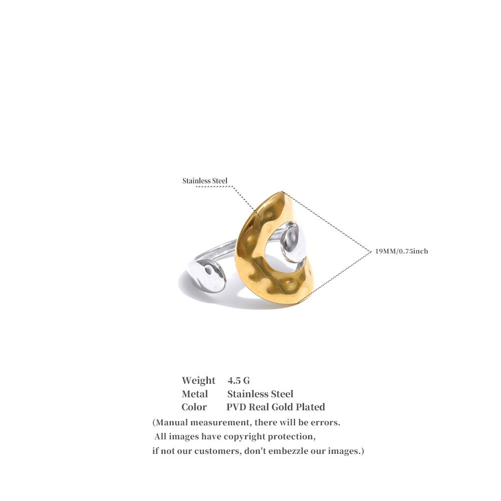 Eetit Arrivals Stainless Steel Metal Geometric Adjustable Ring Distinctive Popular Finger Minimalist Jewelry Wholesale