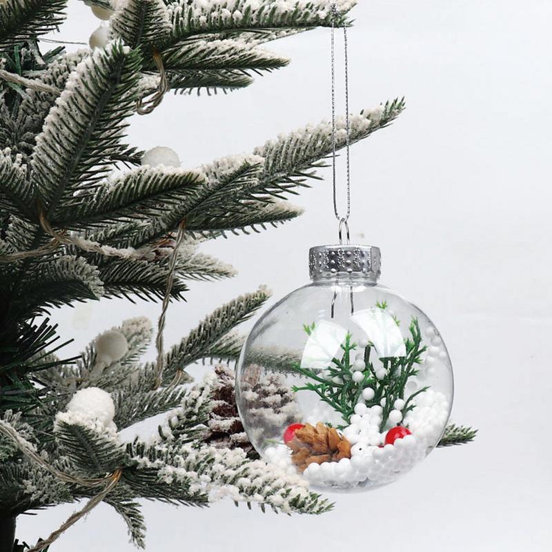 Christmas Ornaments Balls Clear Decorative Ball Set Christmas Tree PendantCrafts Ball Tree Baubles for Birthdays Holidays Weddin